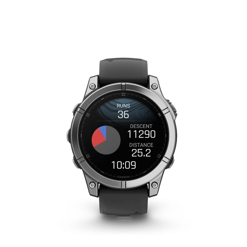 Garmin Fenix E 47mm AMOLED (Stainless Steel with Black Silicone Band)