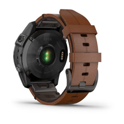 Garmin Epix (Black/Carbon Grey DLC Titanium with Chestnut Leather Band)