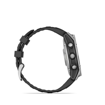 Garmin Fenix E 47mm AMOLED (Stainless Steel with Black Silicone Band)