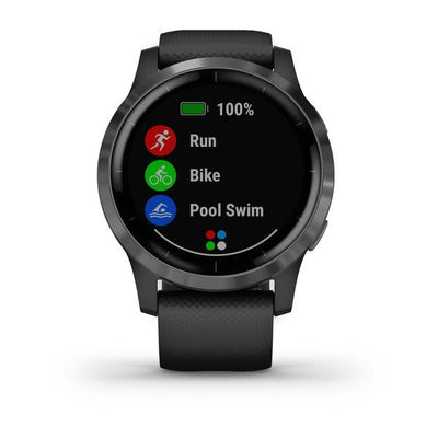 Garmin vivoactive 4, Black with Slate Hardware