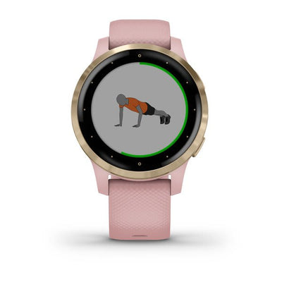 Garmin vivoactive 4S, Dust Rose with Light Gold Hardware