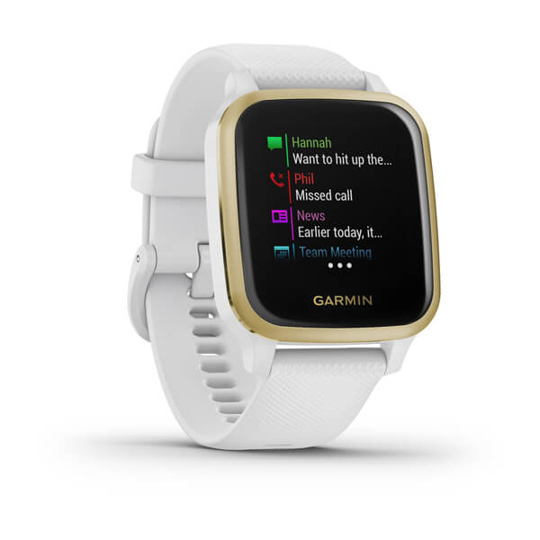 Garmin Venu SQ (White with Light Gold Bezel)