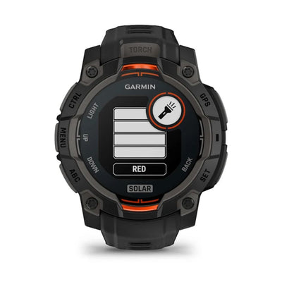 Garmin Instinct 3 – 45 mm, Solar Black with Black Silicone Band