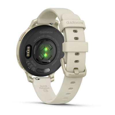 Garmin Lily 2 Active (Cream Gold with Bone Silicone Band)