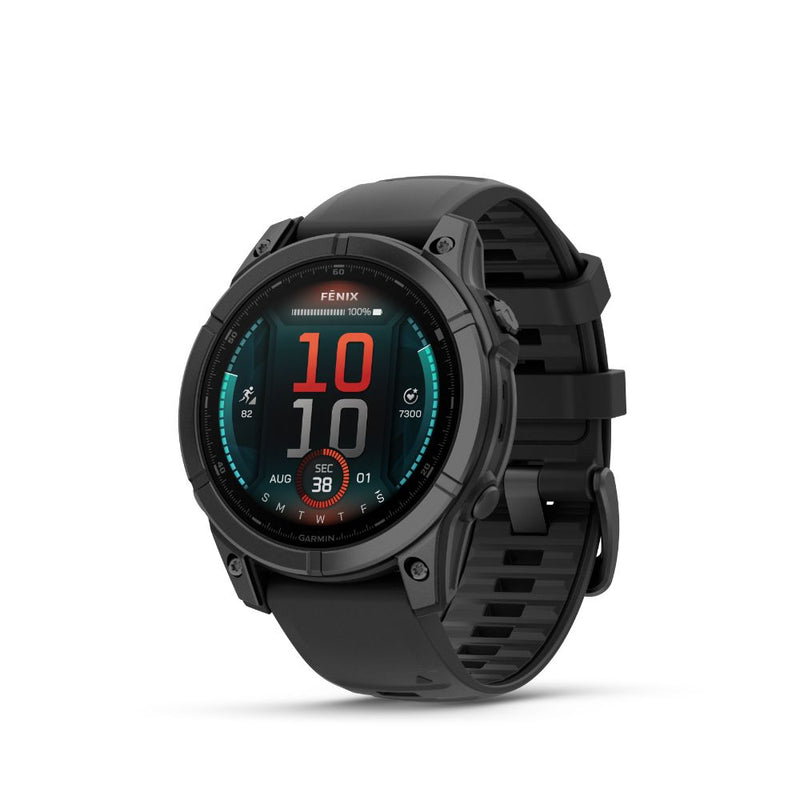 Garmin Fenix E 47mm AMOLED (Slate Grey Steel with Black Silicone Band)