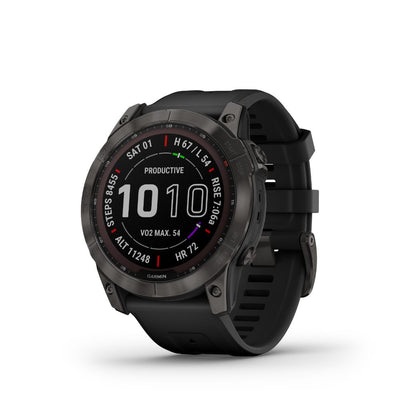 Garmin Fenix 7X Sapphire Solar (Carbon Grey DLC Titanium with Black Band)