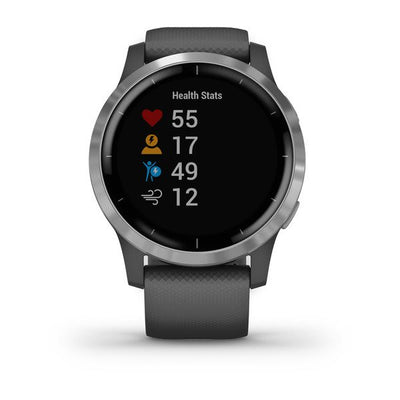 Garmin vivoactive 4, Shadow Gray with Silver Hardware