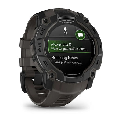 Garmin Instinct 3 – 50 mm, AMOLED Black with Charcoal Silicone Band