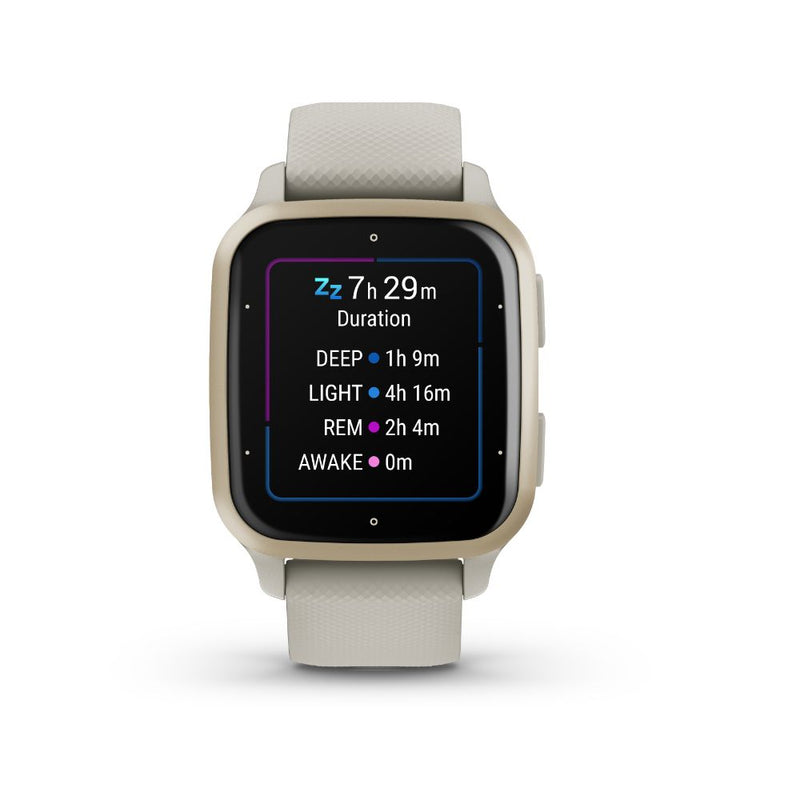 Garmin Venu SQ 2 Music (Cream Gold Bezel with Grey Case and Silicone Band) 