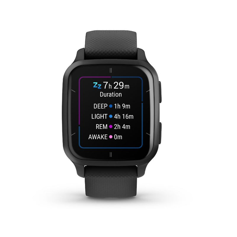 Garmin Venu SQ 2 Music (Slate Bezel with Black Case and Silicone Band) 