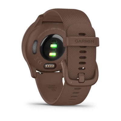 Garmin Vivomove Sport (Cocoa Case and Silicone Band with Peach Gold Accents)