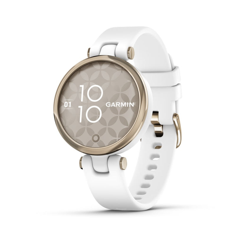 Garmin Lily Sport Edition (White with Cream Gold Bezel and Silicone Band)