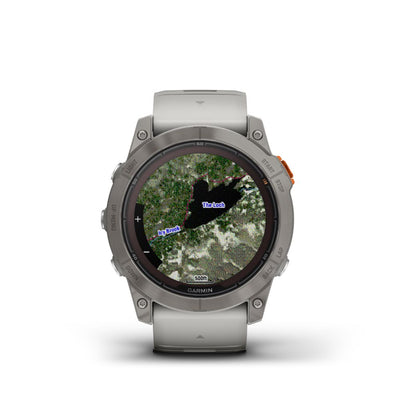 Garmin Fenix 7X Pro Sapphire Solar (Titanium with Grey and Orange Band)