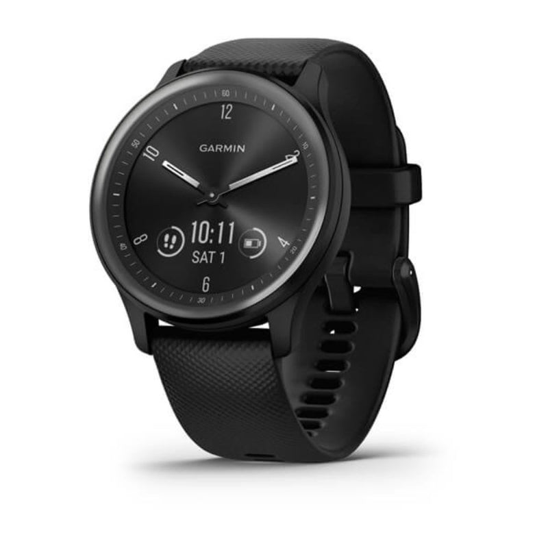 Garmin Vivomove Sport (Black Case and Silicone Band with Slate Accents)