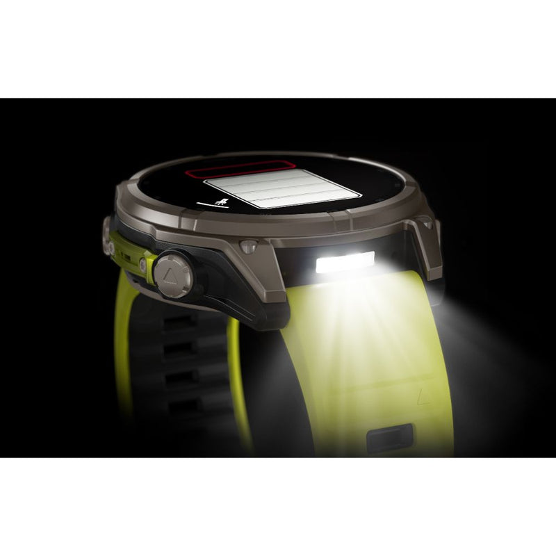 Garmin Fenix 8 47mm Solar Sapphire (Titanium with Amp Yellow/Graphite Silicone Band)