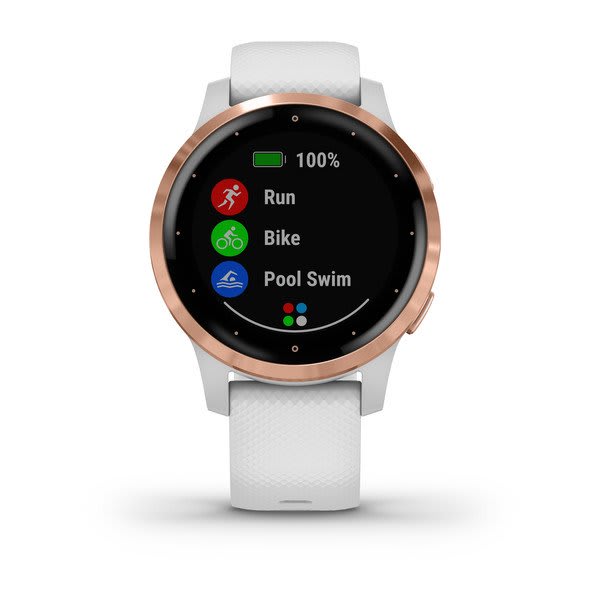 Garmin vivoactive 4S, White with Rose-gold Hardware