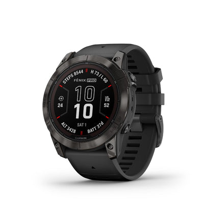 Garmin Fenix 7X Pro Sapphire Solar (Grey Titanium with Black Band)