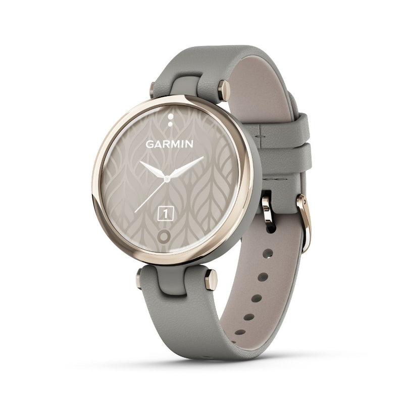 Garmin Lily Classic Edition (Cream Gold SS/Grey Leather Band)