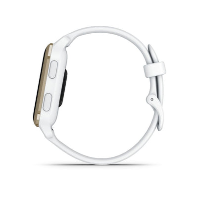 Garmin Venu SQ 2 (Cream Gold Bezel with White Case and Silicone Band) 