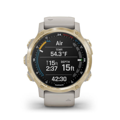 Garmin Descent Mk2S (Light Gold with Light Sand Silicone Band)