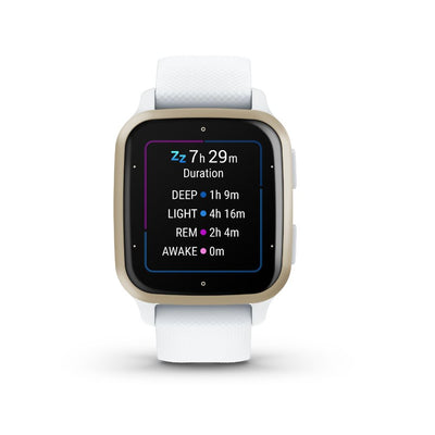 Garmin Venu SQ 2 (Cream Gold Bezel with White Case and Silicone Band) 