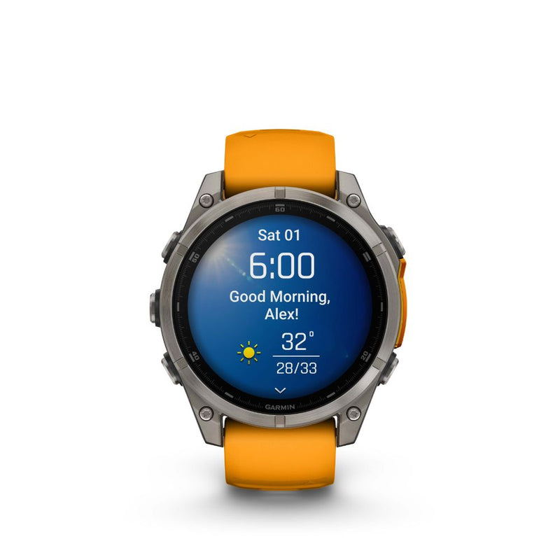 Garmin Fenix 8 51mm AMOLED Sapphire (Titanium with Spark Orange/Graphite Silicone Band)