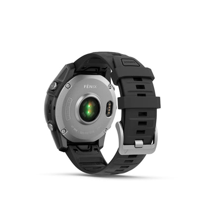 Garmin Fenix E 47mm AMOLED (Stainless Steel with Black Silicone Band)