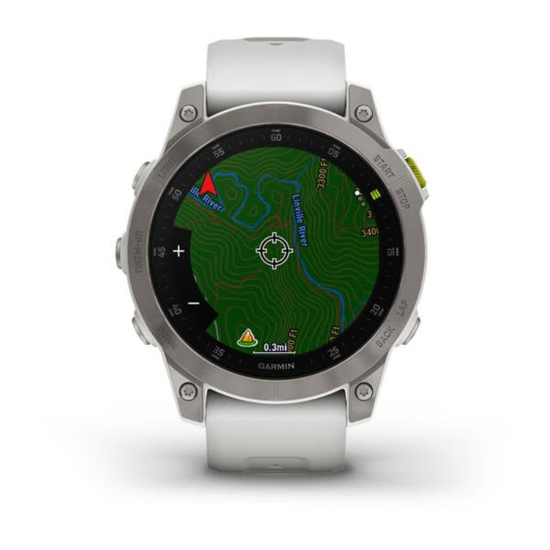 Garmin Epix (Camera White Titanium with Silicone Band)